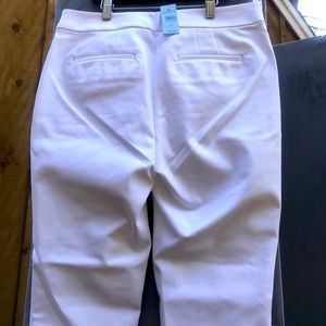 LOFT Ann Taylor white ankle cropped pants. Sz 8 petit